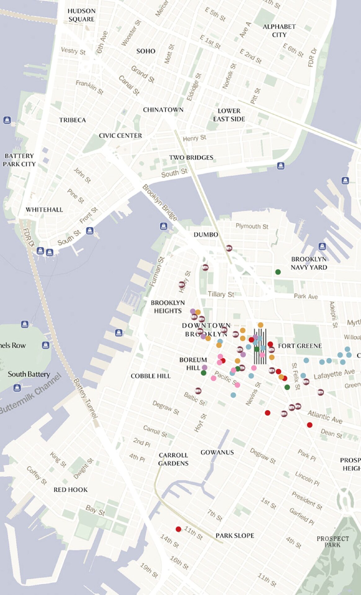 brooklyn tower map